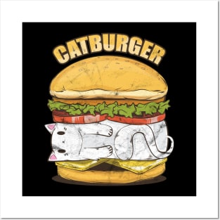 Cat Burger Vintage Look Posters and Art